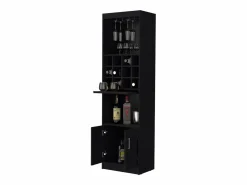 Discount Gabinete para bar Kevil, wengué Botellero|Accesorios Para Vino Y Bar