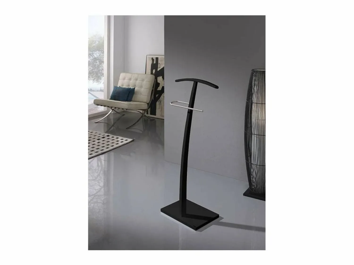 Outlet Galan 395 herraje cromo satinado lacado , 113 cm(alto)45 cm(ancho)28 cm(largo) Negro