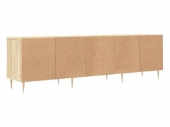 Sale Garden Furniture Galax Mueble de TV madera contrachapada roble Sonoma 150x30x44,5 cm Marru00f3n
