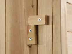 Vente-unique Gallinero, caseta con cerca de madera - 10 gallinas - Ancho 266 x Alt. 205 -natural verde -FERAS Color natural claro