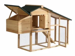Sale Vente-unique Gallinero con cerca de madera - 4 gallinas - Ancho 173 x Prof. 64 x Alt. 108 - Natural - LEVAS Color natural claro
