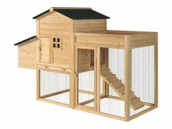 Vente-unique Gallinero con valla y huerto 4 gallinas - Alt. 109 cm - Natural - CAMPORA