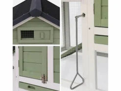 Discount Sweeek Gallinero de madera con corral para 3 gallinas Verde