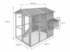 New Gallinero de madera con corral para 6 a 8 gallinas madera Cama De Animales De Compañía