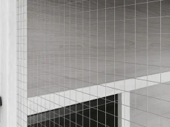 Vente-unique Gallinero de madera con corral, 8 gallinas, L. 201 x P.142 x H. 171 cm, Gris y blanco, GALLUS