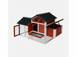 Outlet Gallinero de madera con corral para 3 gallinas Cama De Animales De Compañía