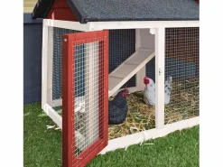 Outlet Gallinero de madera con corral para 3 gallinas Cama De Animales De Compañía