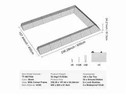 Clearance Gallinero Portátil para Exteriores SucceBuy (600 × 400 × 61.5 cm) Negro