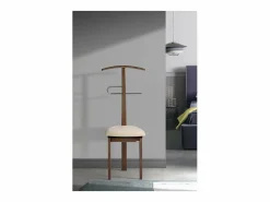 Galán 364 con asiento herrajes cromado satinado lacado en nogal, 108 cm(alto)46 cm(ancho)