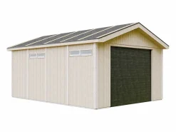 Garaje de calidad premium - 17 m² / L378xL530 cm - garaje para autos, motos, bicicletas, máquinas de jardinería - M991B Garaje