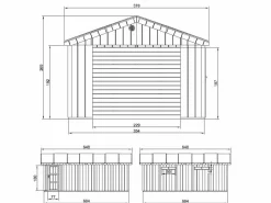 Timbela Garaje de calidad premium - 21 m² / L378 x L648 cm - M992B