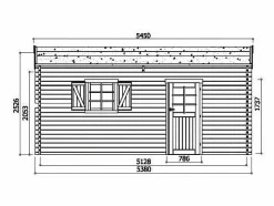 Clearance Garaje de madera - 19,26 m² - 2,58 x 5,38 x 2,53 m - 40 mm Garaje