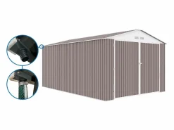Online Garaje de metal "Nevada" - 15,36m² con canalón resistente y funcional Garaje