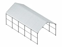 Hot Garaje Metálico Robusto para Coches SucceBuy, 397 x 792 cm, Abriego Exterior Robusto para Coches y Barcos Cochera