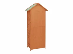 Garden Furniture - Armario de almacenamiento para jardín marrón 42,5x64x190 cm
