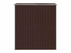 Online - Cobertizo jardín acero galvanizado marrón oscuro 192x191x223 cm Caseta De Jardín