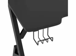 Hot Garden Furniture - Escritorio gaming con patas en forma de Y 90x60x75 cm Negro
