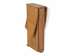 Clearance - Mesa de bar plegable de madera teca maciza 155x53x105 cm Mesa Alta