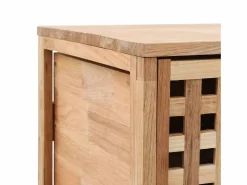 Hot Garden Furniture - Mueble de baño madera maciza de nogal 41x41x91 cm Marru00f3n