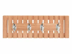 Clearance - Perchero de pared madera maciza de nogal 42x8,5x14 cm Perchero