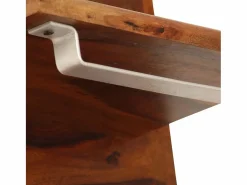 - Perchero de madera maciza de acacia 118x40 cm Perchero