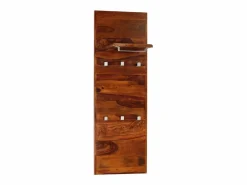 - Perchero de madera maciza de acacia 118x40 cm Perchero
