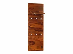 - Perchero de madera maciza de acacia 118x40 cm Perchero