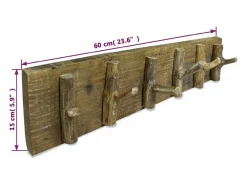 Garden Furniture - Perchero madera reciclada mixta 60x15 cm