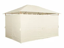 Online Gazebo de jardín 3x4m con cortinas crudo Cenador Y Quiosco