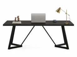 Clearance Gran escritorio rectangular para portátiles con estructura de metal - 180 cm - para el despacho en casa - Mesa De Ordenador