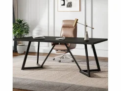 Clearance Gran escritorio rectangular para portátiles con estructura de metal - 180 cm - para el despacho en casa - Mesa De Ordenador