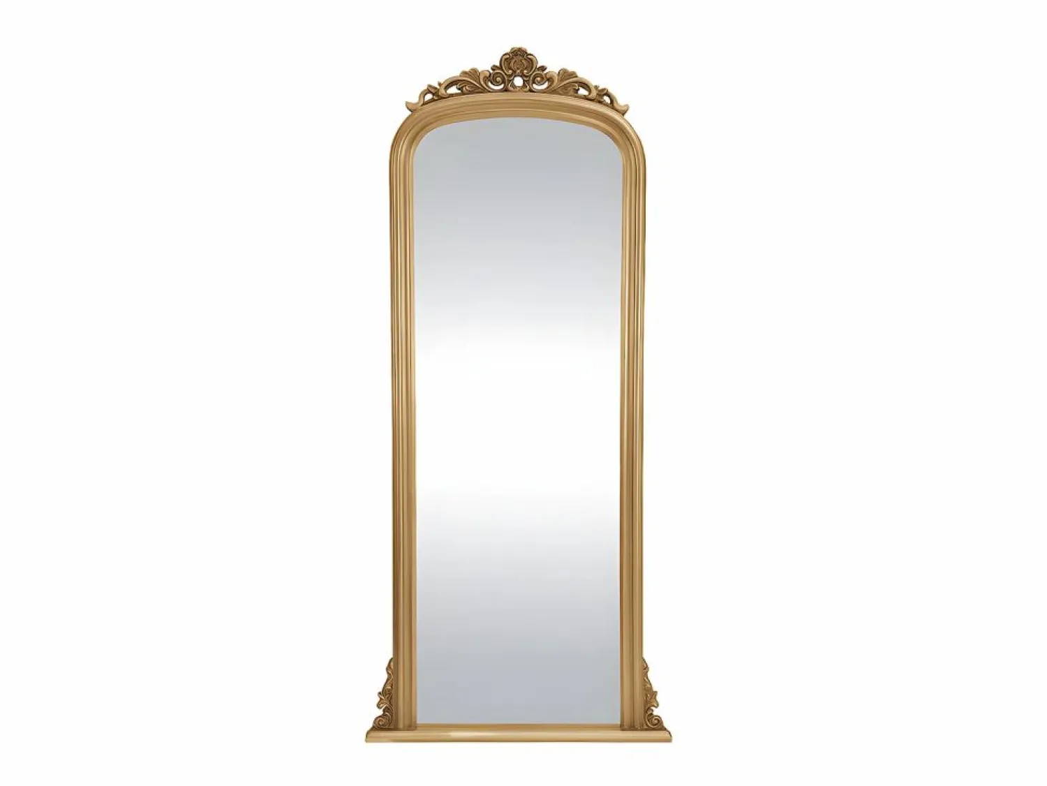 New Gran espejo de madera de paulownia con molduras, H.180 cm, , MERRY Espejo De Pared|Espejo