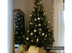New Gran espejo de madera de paulownia con molduras, H.180 cm, , MERRY Espejo De Pared|Espejo