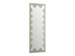 Outlet Gran espejo rectangular con estructura ondulada de metal - L. 70 x Alt. .160 cm - - GANSU Espejo De Pared|Espejo