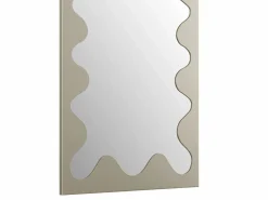 Outlet Gran espejo rectangular con estructura ondulada de metal - L. 70 x Alt. .160 cm - - GANSU Espejo De Pared|Espejo