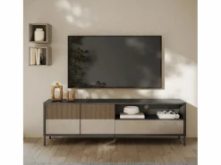 Hot Gran mueble TV 2 puertas, 1 cajón y 1 nicho L206 cm - EVEREST Mueble Tv