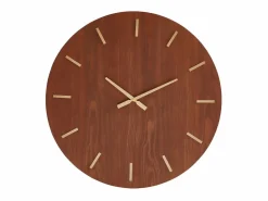 New Gran reloj de pared chapado en madera de fresno ARTURO - D. 70 cm - Marrón Reloj De Pared