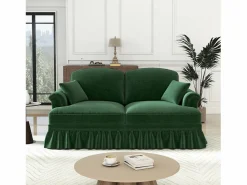 Online Gran Sofá 2 Plazas Chenille - Con Funda Extraíble y 2 Cojines - 194x83.5x93cm - Todos Los Sofás|Sofá De Terciopelo