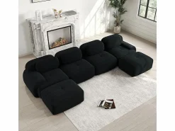 DripeX Gran sofá angular modular 388cm - de Pana - con 4 cojines y 2 otomanas - ergonómico -