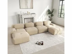New Gran sofá angular modular 388cm - de Pana - con 4 cojines y 2 otomanas - ergonómico - Sofás Club