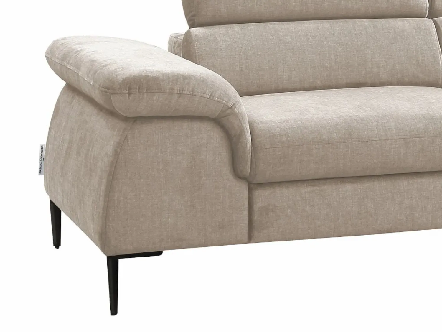 Vente-unique Gran sofá cama rinconera derecha de terciopelo SEPINA de Pascal Morabito