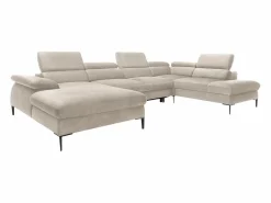 Vente-unique Gran sofá cama rinconera panorámico izquierdo de terciopelo SEPINA de Pascal Morabito