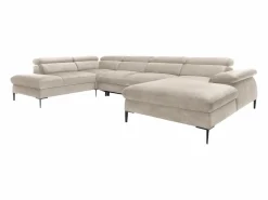 Discount Gran sofá cama rinconera panorámico de terciopelo SEPINA de Pascal Morabito Sofá Xxl