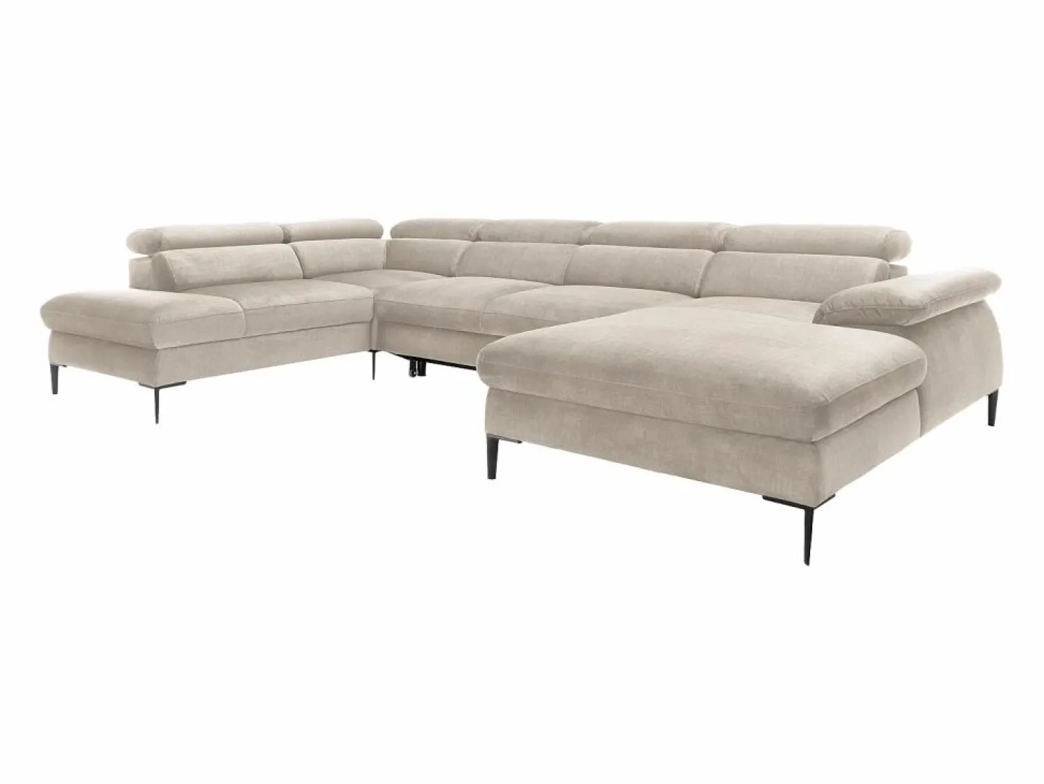 Discount Gran sofá cama rinconera panorámico de terciopelo SEPINA de Pascal Morabito Sofá Xxl