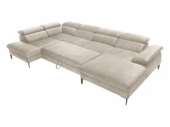 Discount Gran sofá cama rinconera panorámico de terciopelo SEPINA de Pascal Morabito Sofá Xxl