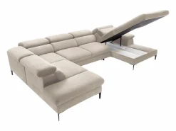 Discount Gran sofá cama rinconera panorámico de terciopelo SEPINA de Pascal Morabito Sofá Xxl