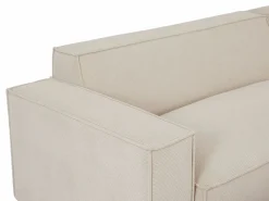 Online Vente-unique Gran sofá rinconera derecha y otomano de pana en BORORE Beige