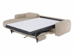 Outlet Vente-unique Gran sofá rinconera izquierda convertible express en pana fina de pana fina POGNI Beige