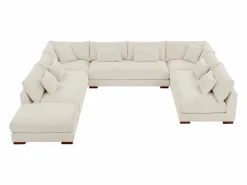 Online Gran sofá rinconera panorámico + puf de pana SPERONE de Pascal Morabito Sofá Modular|Sofá Xxl