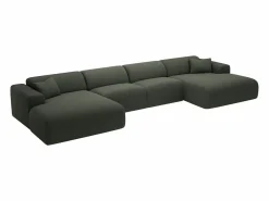Outlet Gran sofá rinconera panorámico de tela POGNI de Sofás Y Sillones|Sofá Vintage